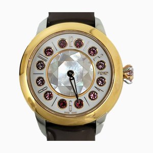 Eye Shine Enamel Belt Ss 3 Colors Quartz Brown Watch Clock Fashionable Shell Black Spinel Topaz Womens from Fendi