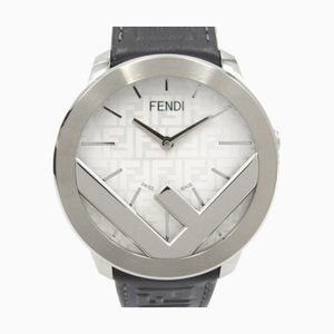 FENDI Ehuise Wrist Watch FOW972A17OF0CC1 Quartz Gray Silver Stainless Steel leather FOW972A17OF0CC1