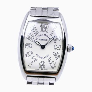 FRANCK MULLER Casablanca 1752QZ in acciaio inossidabile quadrante analogico da donna quadrante bianco