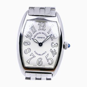 FRANCK MULLER Casablanca 1752QZ reloj de cuarzo con pantalla analógica de acero inoxidable para mujer con esfera blanca
