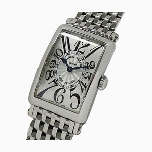 FRANCK MULLER Uhr Damen Marke Long Island Quartz QZ Edelstahl SS 902QZ Silber Quadrat Poliert