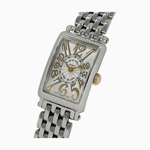 Long Island Petit Relief 802 Watch Ladies Quartz Stainless Steel Ss Square Silver Polished from Franck Muller