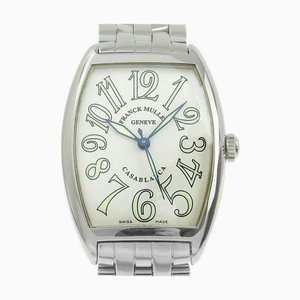 FRANCK MULLER Casablanca orologio 2852 in acciaio inossidabile argento a carica automatica quadrante bianco da uomo