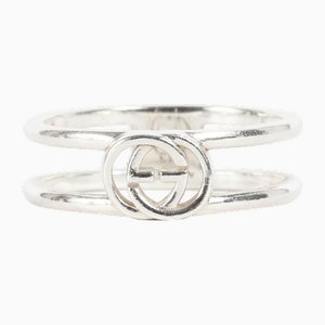 Ineinandergreifender G Band Ring in Silber von Gucci