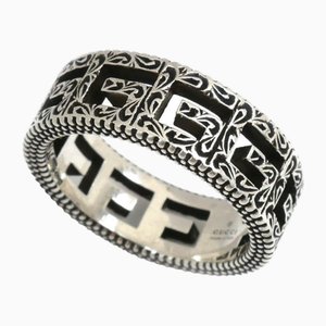 Quadratischer G Arabesque Ring aus 925er Silber von Gucci