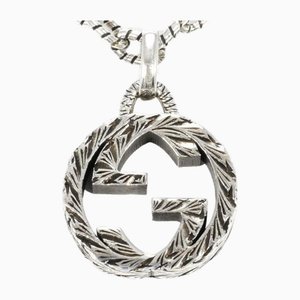 Collana con G intrecciata in argento di Gucci
