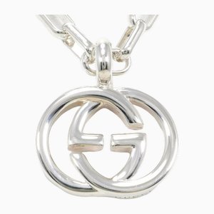 Collana con G intrecciata in argento di Gucci