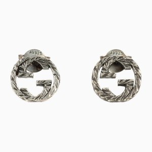 Ineinandergreifende G Silber Ohrringe von Gucci, 2 . Set