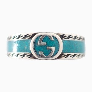 Interlocking G Turquoise Enamel Ring from Gucci
