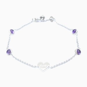Heart Tag Bracelet with Amethyst from Gucci