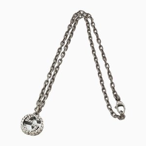 Ineinandergreifende Halskette mit G-Anhänger aus Sterling Silber von Gucci