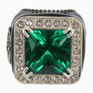 Diamante de imitación de plata 925 verde y negro de Gucci