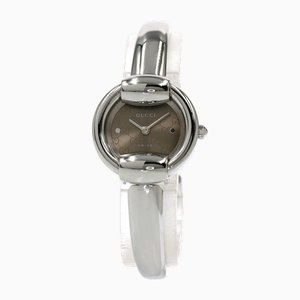 Edelstahl SS Uhr mit GG Zifferblatt von Gucci