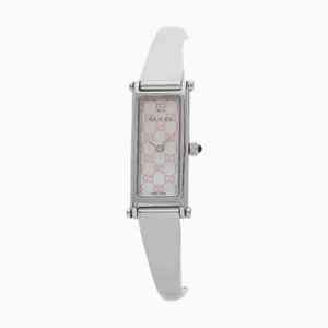 1500L GG Square Face Stainless Steel Lady's Bangle Watch from Gucci, 1980s