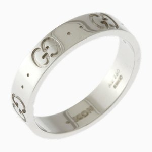 Gucci Icon Ring Size 10.5 K18 White Gold Womens