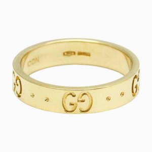 GUCCI Icon Gelbgold [18K] Fashion No Stone Band Ring Gold