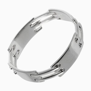 GUCCI Bracelet Logo Plate Link Vintage Argent 925 Femme