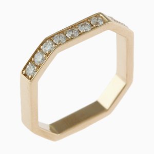 Anillo de diamantes octogonal GUCCI n. ° 9.5 oro rosa de 18 quilates K18 para mujeres