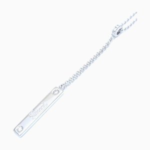 Lariat Necklace Icon Plate Diamond K18wg White Gold 290865 from Gucci
