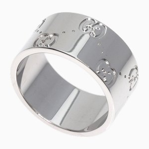 Icon Wide #10 K18 White Gold Women's Ring from Gucci