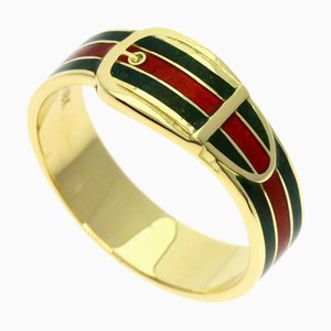 Sherry Line Enamel Ring K18 Yellow Gold Womens from Gucci