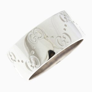 Icon Wide No. 15 K18 White Gold Women's Ring from Gucci