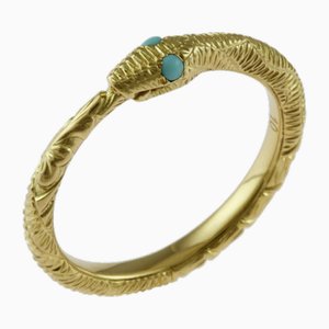 Türkisfarbener Ouroboros Ring von Gucci