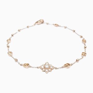Bracelet Flora avec Diamants en Or Rose de Gucci