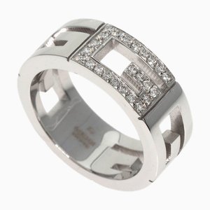 Anillo GUCCI de diamantes múltiples # 11 K18 de oro blanco para mujeres