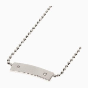 Diamond Plate Necklace in White Gold from Gucci