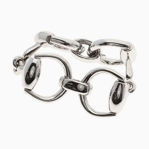 GUCCI Horsebit #16 Bracelet K18 White Gold Women's