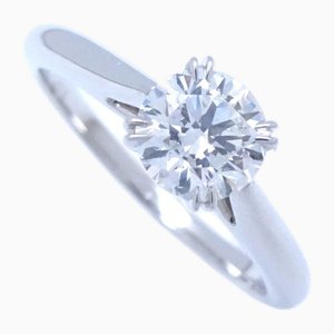 Round Cut Solitaire Ring with Single Diamond from Harry Winston