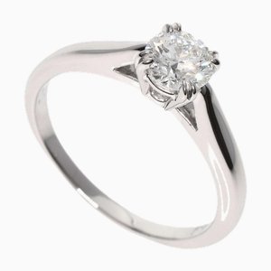 HARRY WINSTON Solitaire Diamond F-VVS2-EX Ring Platinum PT950 Women's