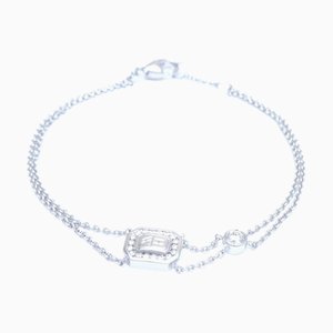 HARRY WINSTON HW Logo Bracelet Diamant BRDWDRDLHWL K18WG Or Blanc 290579