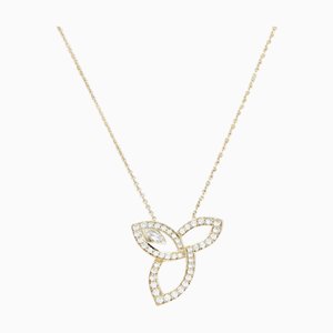 HARRY WINSTON Lily Cluster K18YG Yellow Gold Necklace