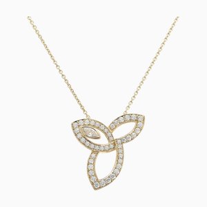 HARRY WINSTON Lily Cluster K18YG Yellow Gold Necklace