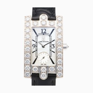 Reloj para mujer Avenue Classic 310LQW de acero inoxidable y cuarzo de Harry Winston, años 80