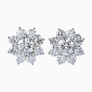 Harry Winston Sunflower Mini Pt950 Ohrringe, 2 . Set