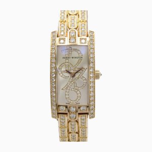 Avenue C Mini reloj de cuarzo de plata, oro y diamantes de Harry Winston