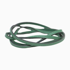 Necklace Choker in Green Leather from Hermes