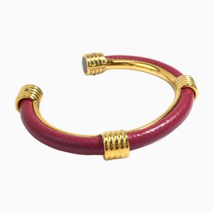 Brazalete tipo esclava de cuero de Hermes