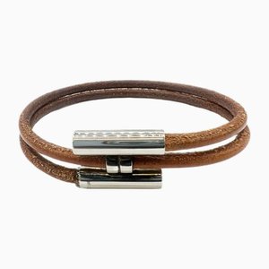 Brown Leather Turni Lady's Bracelet from Hermes