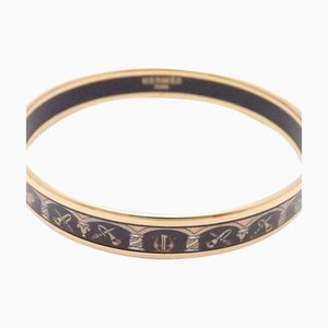 Armreif Armband Email Metall/Emaille Gold/Schwarz/Mehrfarbig Damen von Hermes
