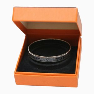 D Silver and Black Bangle from Hermes