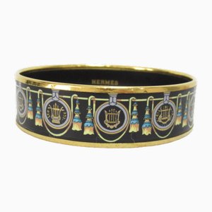 Enamel Bangle Bracelet in Black Gold from Hermes