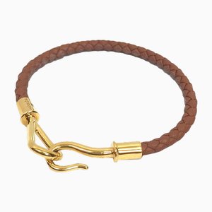 Jumbo H Bracelet in Leather from Hermes