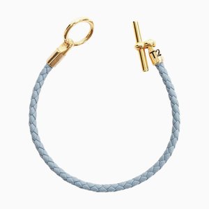 Bracelet en Cuir Grennan Gris Rose Dames de Hermes