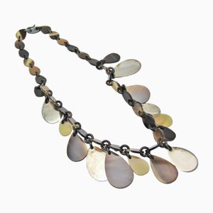 Buffalo Horn & Silver Women's Necklace from Hermes