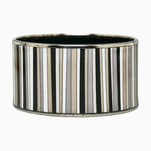 Enamel TGM Cloisonne Striped Armreif Armband Silber Multicolor Metall Damen von Hermes