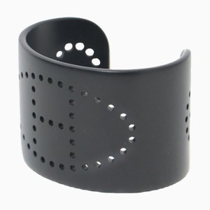 Bracciale rigido Bracciale in alluminio nero T2 Evelyn Punching Logo di Hermes